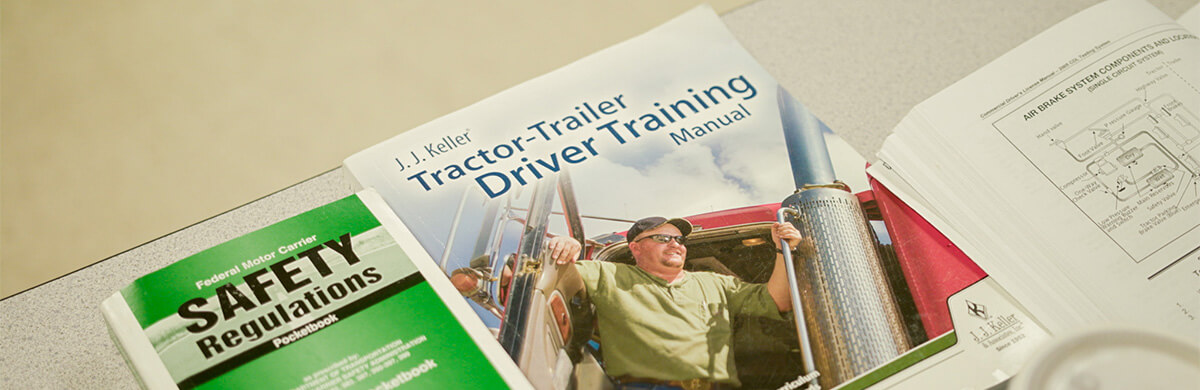 Image of DDA CDL manuals that students receive during training