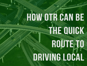 image of interstate highway bridges with the text 'how otr can be the quick route to driving local'
